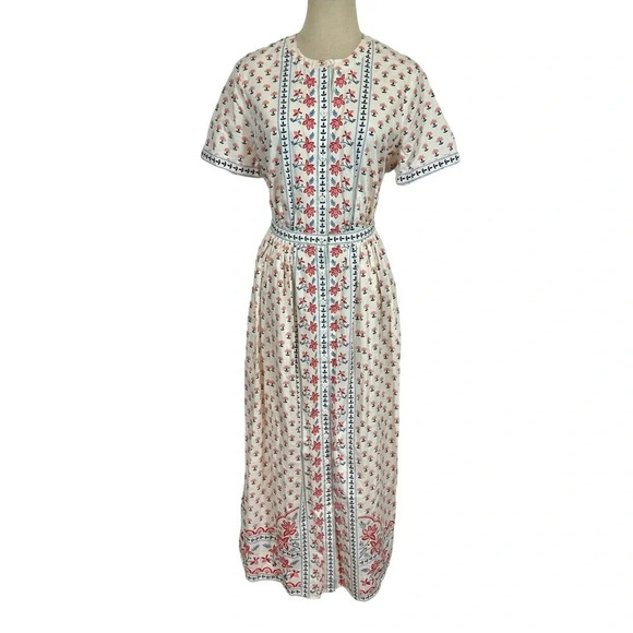 Gal Meets Glam Alisa Floral Button Front Maxi Dress GMG Unicorn - Picture 7 of 16